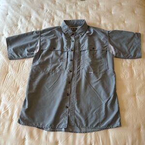 Drake Men’s Short-Sleeve Button-Down Shirt - Light Blue